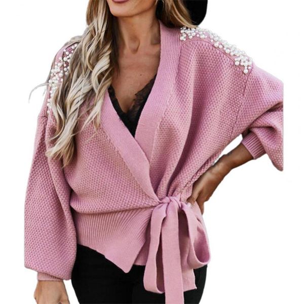 women's jackets women sweater 2021 solid color lace casual v neck imitation pearl knitted bow knot autumn for daily wear, Black;brown
women's jackets women sweater 2021 solid color lace casual v neck imitation pearl knitted bow knot autumn for daily wear, Black;brown