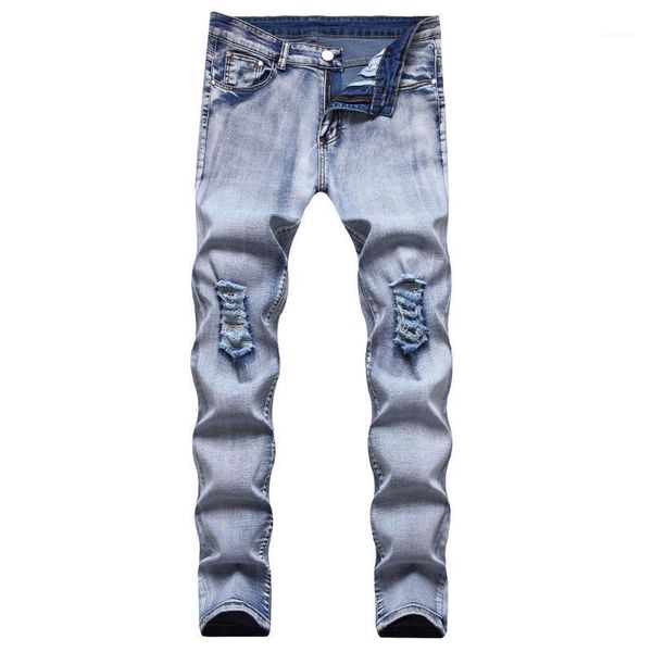 mens jeans big hole knee elasticity blue ripped pleated straight-leg pants vintage washed fashion wear men's
mens jeans big hole knee elasticity blue ripped pleated straight-leg pants vintage washed fashion wear men's