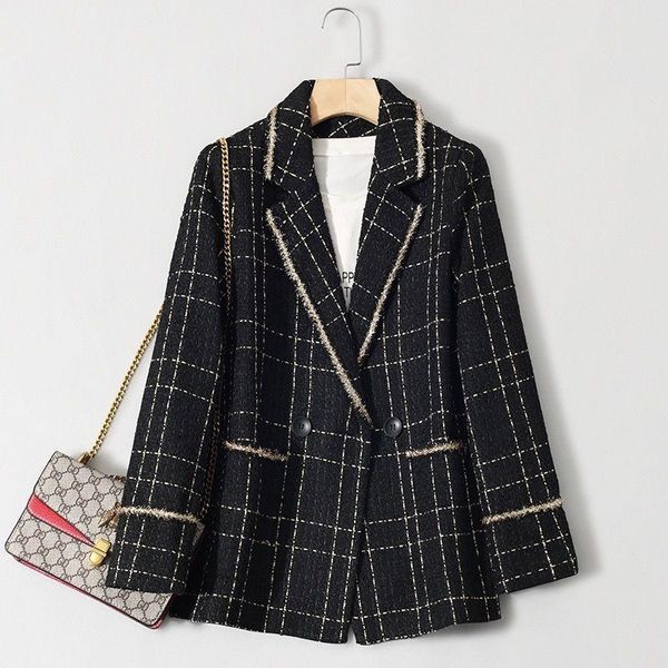 plus velvet fashion autumn and winter women plaid blazers jackets work office lady suit slim business casual female blazer coat women's, White;black
plus velvet fashion autumn and winter women plaid blazers jackets work office lady suit slim business casual female blazer coat women's, White;black