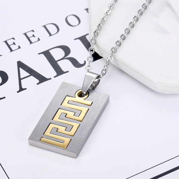 pendant necklaces gold military pattern stainless steel men pendants chain punk for boyfriend male jewelry creativity gift wholesale, Silver
pendant necklaces gold military pattern stainless steel men pendants chain punk for boyfriend male jewelry creativity gift wholesale, Silver