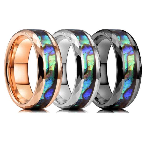 2022 trendy 8mm black tungsten wedding stainless steel rings for men inlay colorful abalone shell ring band jewelry, Silver
2022 trendy 8mm black tungsten wedding stainless steel rings for men inlay colorful abalone shell ring band jewelry, Silver
