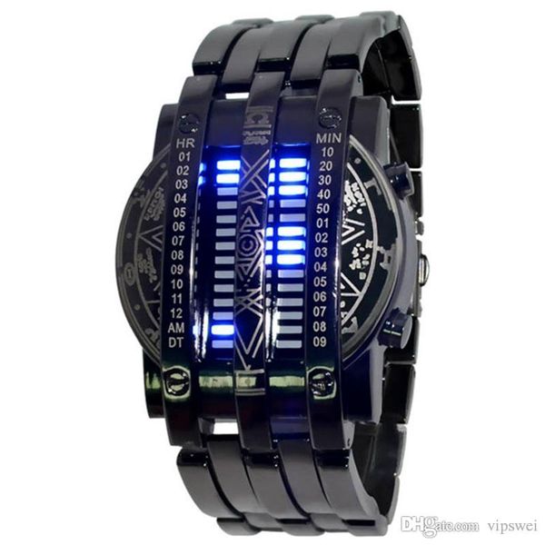 fashion electronic watch luxury conception blue led digital military sport wristwatch mens full stainless steel watches relo, Slivery;brown
fashion electronic watch luxury conception blue led digital military sport wristwatch mens full stainless steel watches relo, Slivery;brown