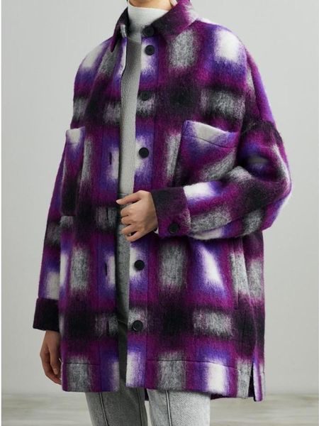 women's wool & blends plaid coat and outwear women's blend long sleeve single breasted turn-down collar ladies jacket with large po, Black
women's wool & blends plaid coat and outwear women's blend long sleeve single breasted turn-down collar ladies jacket with large po, Black