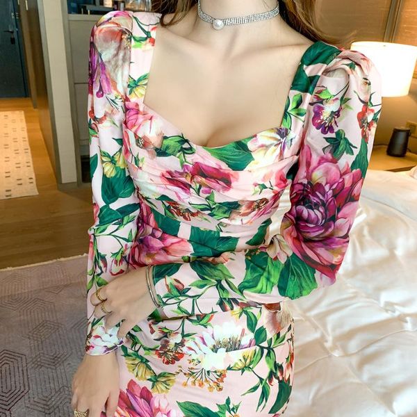 casual dresses slim fishtail dress with hips 2021 autumn european and american women's retro print zippers knee-length, Black;gray
casual dresses slim fishtail dress with hips 2021 autumn european and american women's retro print zippers knee-length, Black;gray