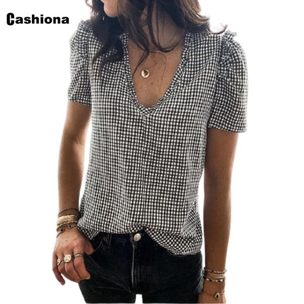 women's blouses & shirts cashiona plus size 3xl women elegant leisure casual shirt v-neck blouse 2021 short sleeve summer plaid laides, White
women's blouses & shirts cashiona plus size 3xl women elegant leisure casual shirt v-neck blouse 2021 short sleeve summer plaid laides, White