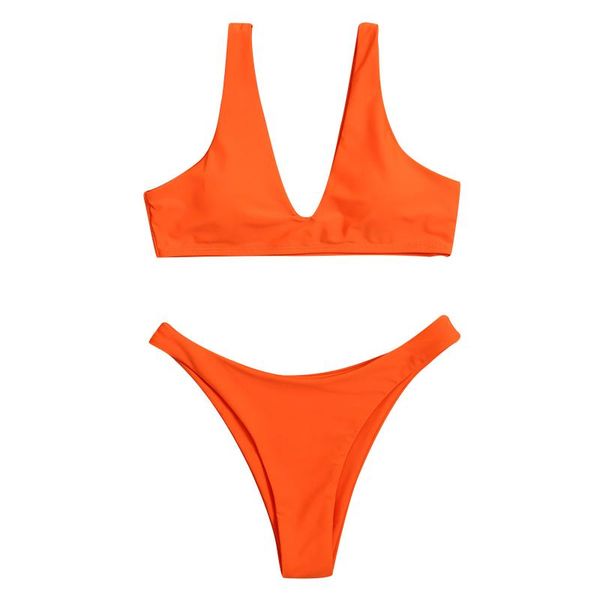 women's swimwear split swimsuit casual deep v bright color bathing wear suit ladies fashion hight waist bikini 2021, White;black
women's swimwear split swimsuit casual deep v bright color bathing wear suit ladies fashion hight waist bikini 2021, White;black