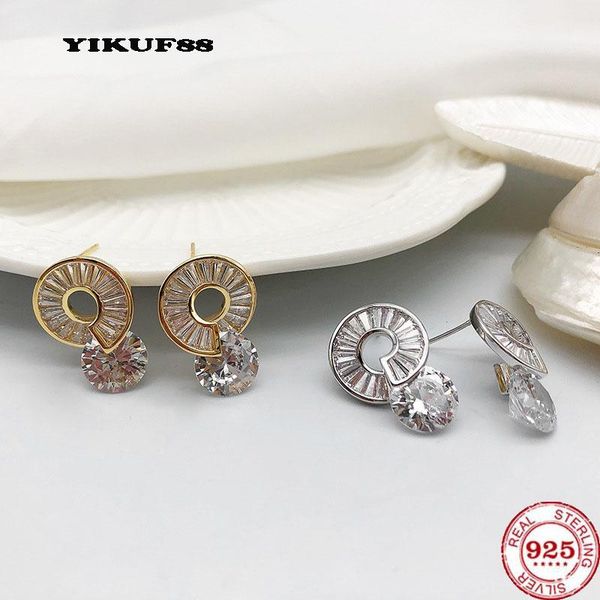 sterling silver needle women earring zircon circle earrings female copper plated real gold diamond ear for stud, Golden;silver
sterling silver needle women earring zircon circle earrings female copper plated real gold diamond ear for stud, Golden;silver