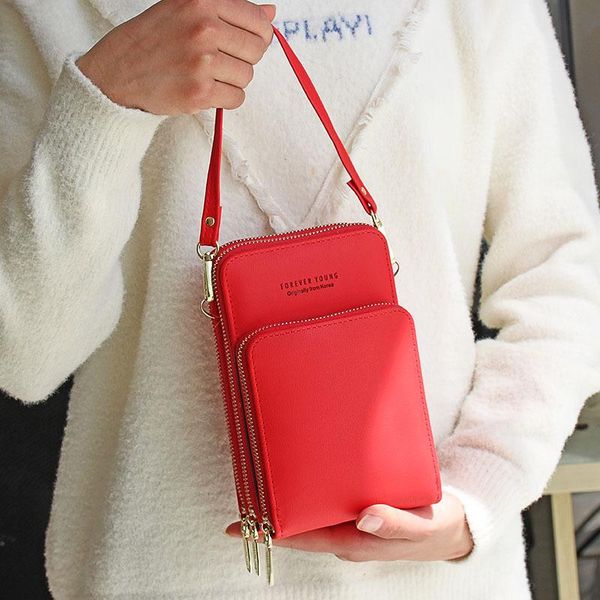 wallets korean version messenger bag large capacity women's purse zipper soft leather versatile shoulder carteras, Red;black
wallets korean version messenger bag large capacity women's purse zipper soft leather versatile shoulder carteras, Red;black