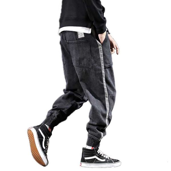 jeans men hip hop denim joggers with side stripe casual trousers loose baggy harem jeans black pants man clothing, Blue
jeans men hip hop denim joggers with side stripe casual trousers loose baggy harem jeans black pants man clothing, Blue