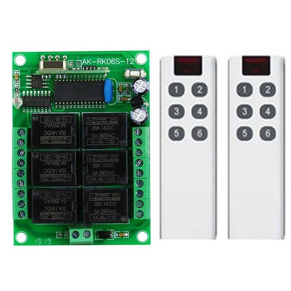 remote controlers smart multiple dc 12v 433 mhz 6ch 6 ch wireless relay rf control switch receiver+6 button transmitter garage door opener 
remote controlers smart multiple dc 12v 433 mhz 6ch 6 ch wireless relay rf control switch receiver+6 button transmitter garage door opener