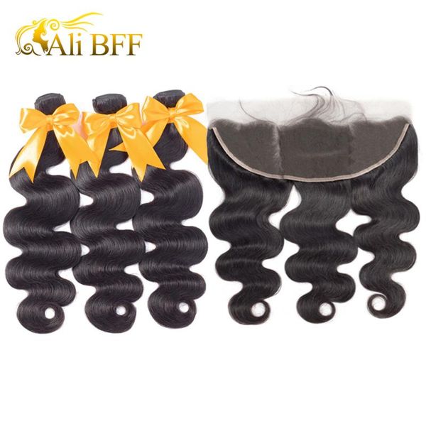 human hair bulks ali bff body wave bundles with frontal 3 brazilian 13x4 preplucked 100% remy, Black
human hair bulks ali bff body wave bundles with frontal 3 brazilian 13x4 preplucked 100% remy, Black