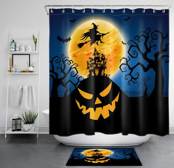 halloween shower curtain horror ghost witch castle full moon night kids bathroom sets with shower curtain and rugs,waterproof
halloween shower curtain horror ghost witch castle full moon night kids bathroom sets with shower curtain and rugs,waterproof