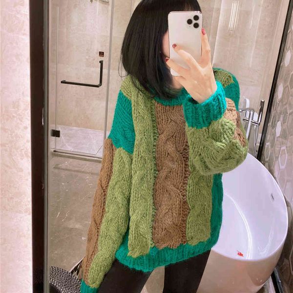 sweater women 2021 autumn and winter contrast vertical stripes twist knitted womens sweaters g7f6, White;black
sweater women 2021 autumn and winter contrast vertical stripes twist knitted womens sweaters g7f6, White;black