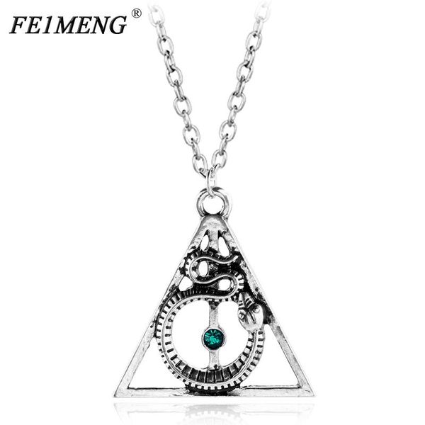 pendant necklaces deathly hallows and snake necklace retro silvery triangle green bead for woman men fashion jewelry accessories, Silver
pendant necklaces deathly hallows and snake necklace retro silvery triangle green bead for woman men fashion jewelry accessories, Silver
