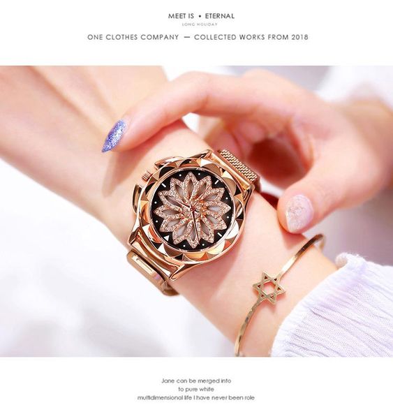 wristwatches 2021montre femme marque de luxe fashion ladies rose gold flower watch casual female quartz relogio feminino drop, Slivery;brown
wristwatches 2021montre femme marque de luxe fashion ladies rose gold flower watch casual female quartz relogio feminino drop, Slivery;brown