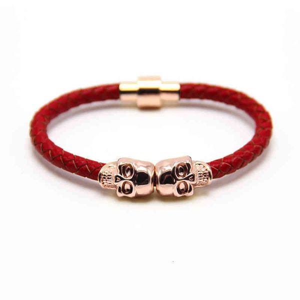 bangle charm bracelets rose gold punk real leather skull hand woven magnetic, Golden;silver
bangle charm bracelets rose gold punk real leather skull hand woven magnetic, Golden;silver