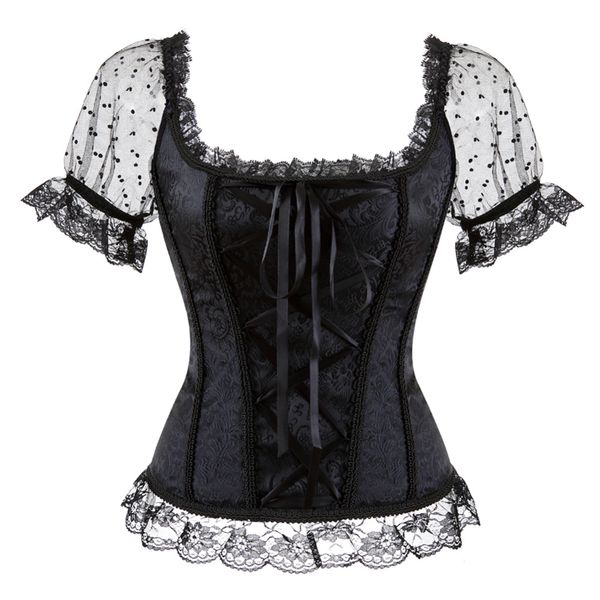 retro renaissance corset princess palace clothing transparent shoulder sleeves lingerie bodyshaper straps, Black;white
retro renaissance corset princess palace clothing transparent shoulder sleeves lingerie bodyshaper straps, Black;white