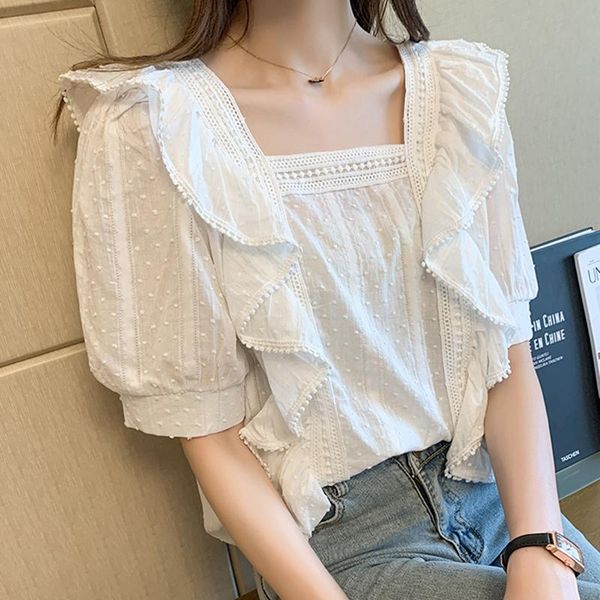 square collar ruffles floral white shirt women clothes 2021 vintage womens summer pullover blouse korean chemisier femme women's blous
square collar ruffles floral white shirt women clothes 2021 vintage womens summer pullover blouse korean chemisier femme women's blous