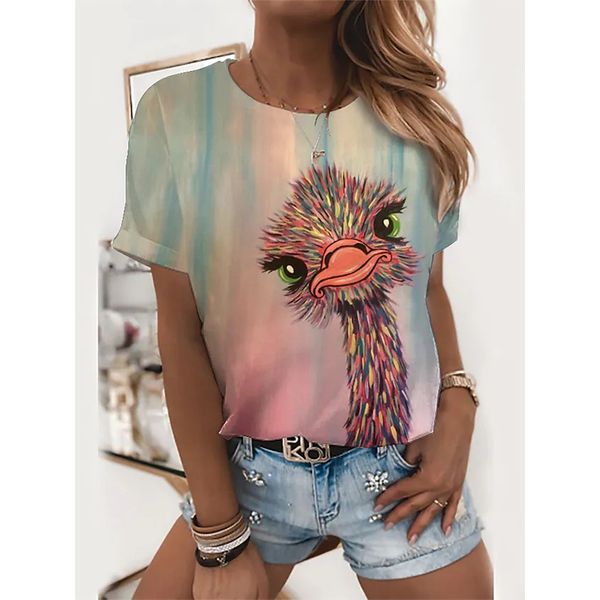 toucan pattern women's fashion style 3d printing round neck casual streetwear summer basic short-sleeved t-shirt, White
toucan pattern women's fashion style 3d printing round neck casual streetwear summer basic short-sleeved t-shirt, White