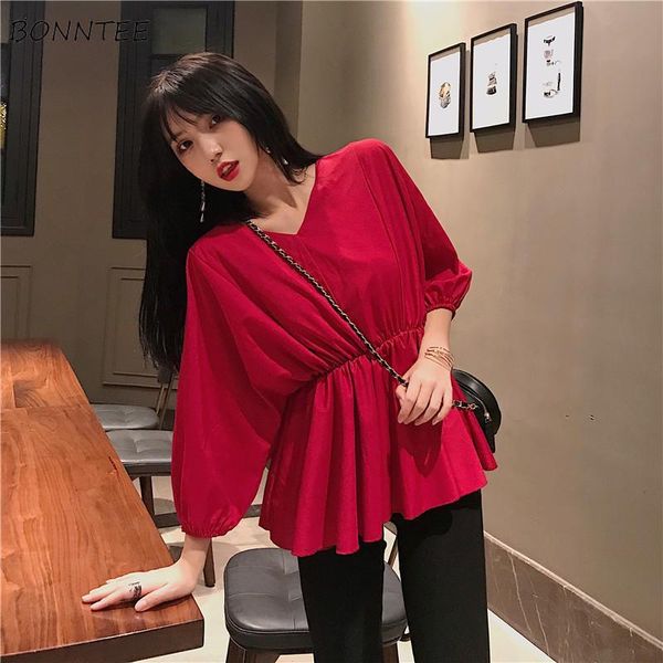shirts women solid color retro elegant trendy all-match loose v-neck womens clothing korean style spring chic simple daily 2021 women's, White
shirts women solid color retro elegant trendy all-match loose v-neck womens clothing korean style spring chic simple daily 2021 women's, White
