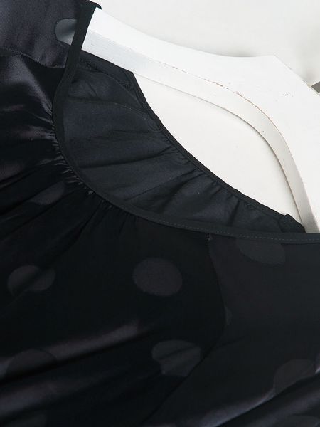 dress heavy satin burnt flower wave point temperament belt french elegant medium length silk women's, Black;gray
dress heavy satin burnt flower wave point temperament belt french elegant medium length silk women's, Black;gray