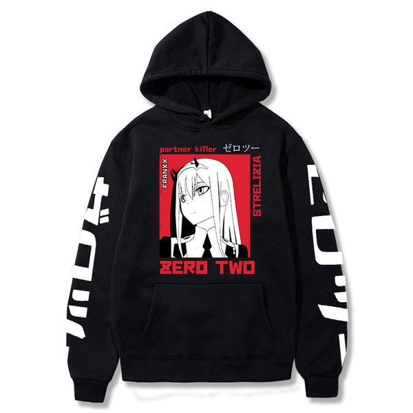 2021 new kawaii anime darling in the franxx men women hoodi sweatshirts zero two autumn winter harajuku hoodie, Black 
2021 new kawaii anime darling in the franxx men women hoodi sweatshirts zero two autumn winter harajuku hoodie, Black