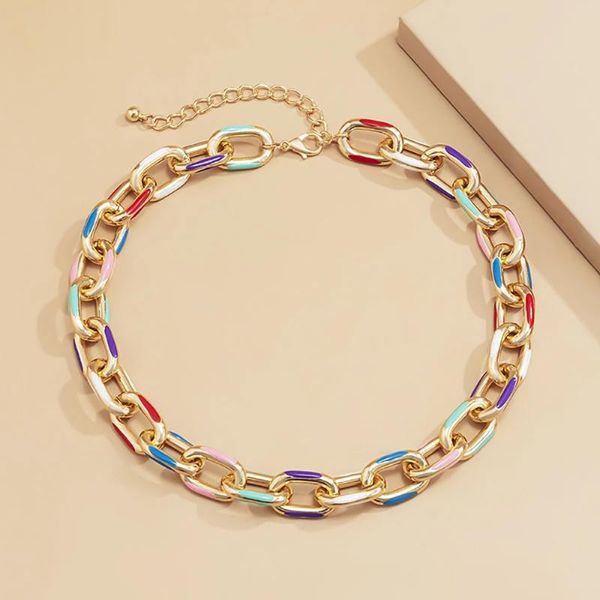chains ghidbk geometric simple cross thick chain necklace for women fashion mixed color enamel metal party jewelry accessories, Silver
chains ghidbk geometric simple cross thick chain necklace for women fashion mixed color enamel metal party jewelry accessories, Silver