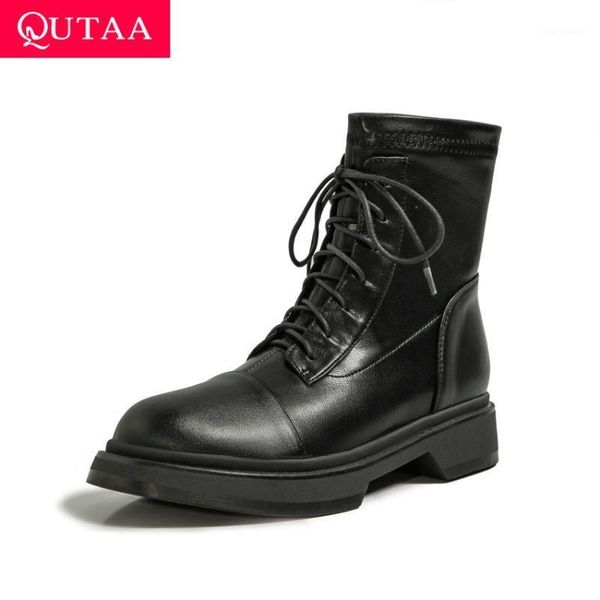 boots qutaa 2021 platform lace up ankle pu leather casual round toe women shoes autumn winter all match ladies size 34-431, Black
boots qutaa 2021 platform lace up ankle pu leather casual round toe women shoes autumn winter all match ladies size 34-431, Black