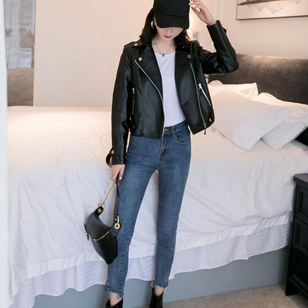 women's leather & faux jacket plus velvet thick autumn and winter large size pu motorcycle jackets female streetwear, Black
women's leather & faux jacket plus velvet thick autumn and winter large size pu motorcycle jackets female streetwear, Black