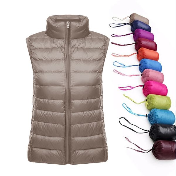 winter women duck down vest coat ultralight sleeveless puffer vest jacket fashion stand collar windproof duck down waistcoat, Black
winter women duck down vest coat ultralight sleeveless puffer vest jacket fashion stand collar windproof duck down waistcoat, Black