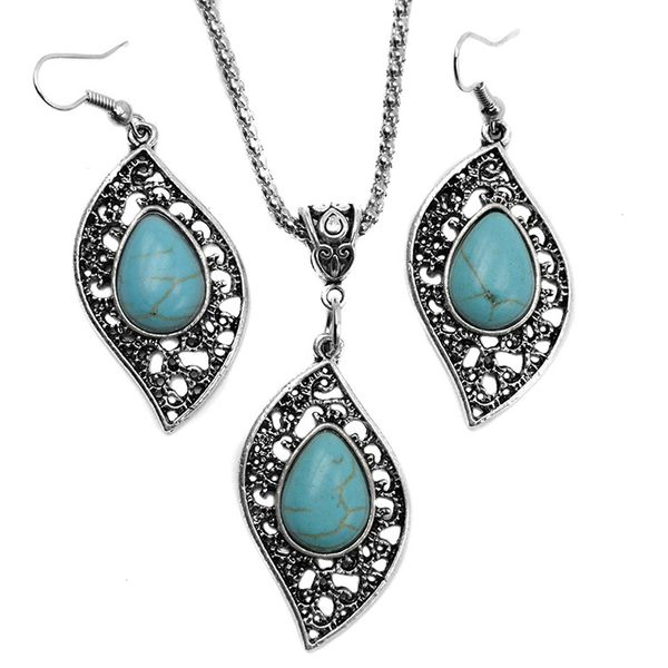 fashion turquoise jewelry necklace earrings set antique silver leaves turquoise pendant necklaces+earring jewelry 2pcs set for women
fashion turquoise jewelry necklace earrings set antique silver leaves turquoise pendant necklaces+earring jewelry 2pcs set for women