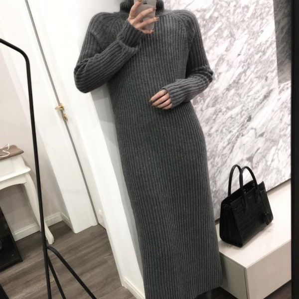 casual dresses women winter knit 2021 europe long sleeve turtleneck slim warm maxi sweater dress plus size women's clothing, Black;gray
casual dresses women winter knit 2021 europe long sleeve turtleneck slim warm maxi sweater dress plus size women's clothing, Black;gray