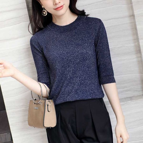 women's t-shirt bright silk sweater, half turtleneck, women's upper sleeve, thin short back, middle sleeve. sgup, White
women's t-shirt bright silk sweater, half turtleneck, women's upper sleeve, thin short back, middle sleeve. sgup, White