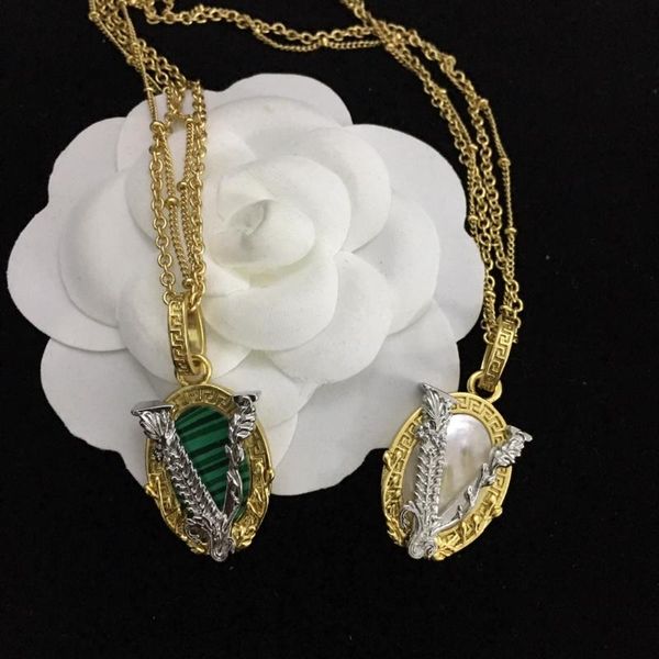 pendant necklaces pearl shell and medusa necklace luxury jewelry design for women gift gold plated trendy style, Silver
pendant necklaces pearl shell and medusa necklace luxury jewelry design for women gift gold plated trendy style, Silver