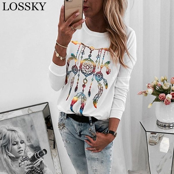 autumn spring feather dreamcatcher print white women's t-shirt korean casual o neck long sleeve t shirt women ulzzang tees 210520
autumn spring feather dreamcatcher print white women's t-shirt korean casual o neck long sleeve t shirt women ulzzang tees 210520