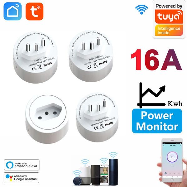smart power plugs brazil wifi plug 16a socket with timer monitor smartlife app voice control works for google home alexa
smart power plugs brazil wifi plug 16a socket with timer monitor smartlife app voice control works for google home alexa