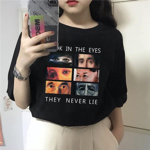never lie letter print women fun eyes tumblr ulzzang summer harajuku casual chic vintage ins art fashion loose top, White
never lie letter print women fun eyes tumblr ulzzang summer harajuku casual chic vintage ins art fashion loose top, White