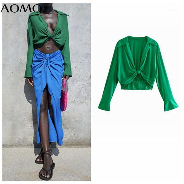 women's blouses & shirts aomo 2021 women retro green bow shirt long sleeve chic female short blouse 2w181a, White
women's blouses & shirts aomo 2021 women retro green bow shirt long sleeve chic female short blouse 2w181a, White