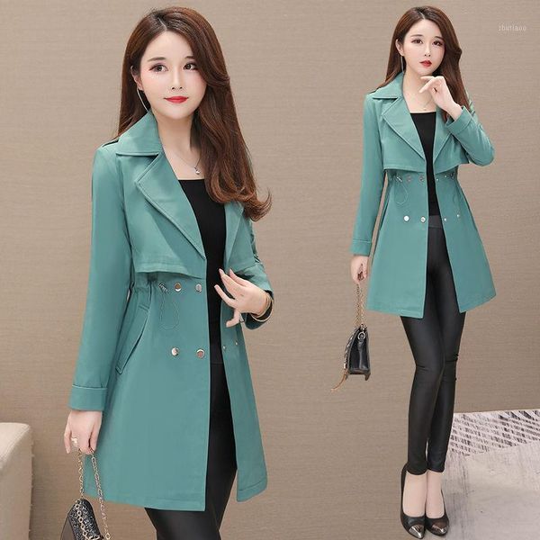 women's wool & blends windbreaker mid-length 2021 spring and autumn fashion suit collar slim long-sleeved elastic waist coat, Black
women's wool & blends windbreaker mid-length 2021 spring and autumn fashion suit collar slim long-sleeved elastic waist coat, Black