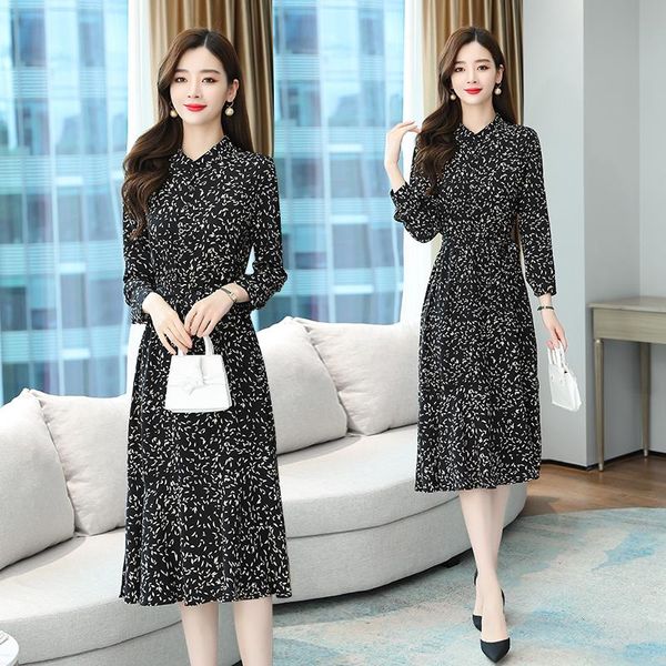 casual dresses 2021 vintage 2xl plus size long sleeve print dress autumn black chiffon office lady midi elegant women bodycon vestidos, Black;gray
casual dresses 2021 vintage 2xl plus size long sleeve print dress autumn black chiffon office lady midi elegant women bodycon vestidos, Black;gray