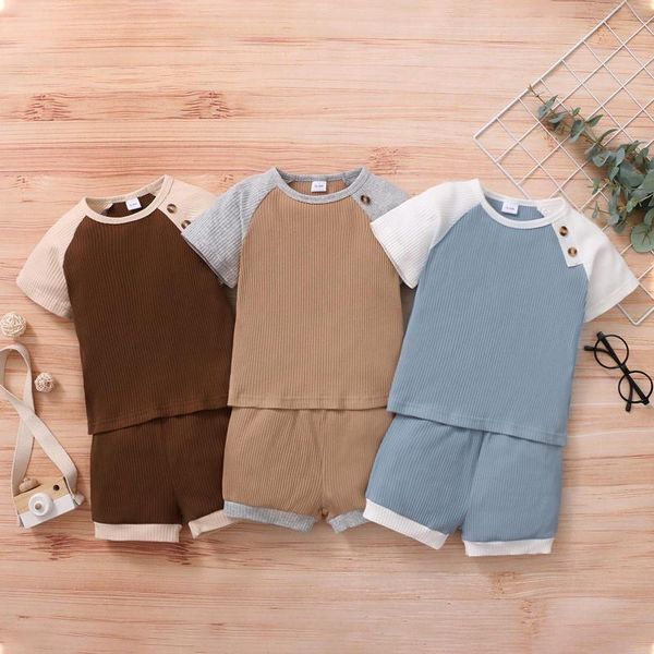 clothing sets baby 2021 summer boy clothes set toddler boys short sleeve t-shirt solid shorts two piece causal suit, White
clothing sets baby 2021 summer boy clothes set toddler boys short sleeve t-shirt solid shorts two piece causal suit, White