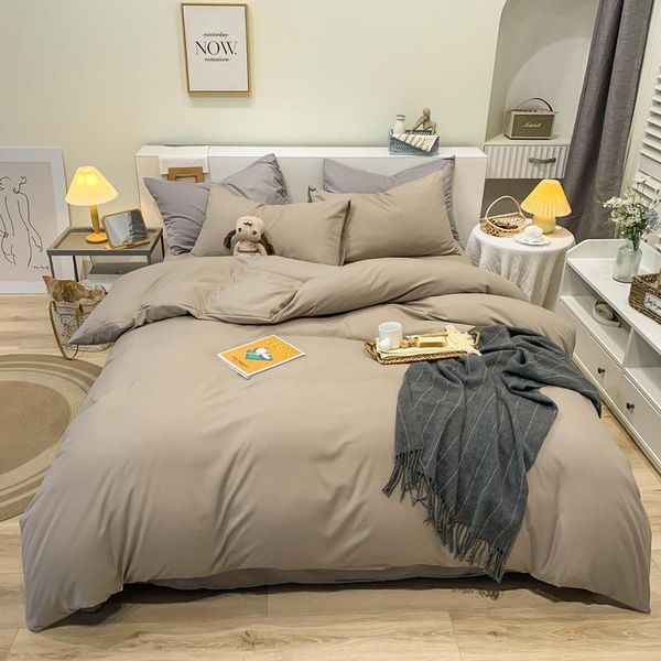 bedding sets bed lined set king size brushed plain dyed gray color minimalist style duvet cover dekbedovertrek 240x220
bedding sets bed lined set king size brushed plain dyed gray color minimalist style duvet cover dekbedovertrek 240x220