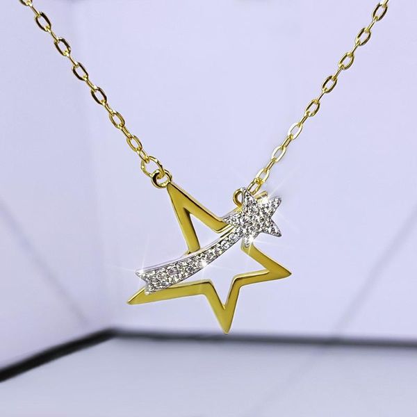 chains micro-inlaid crystal five-pointed star chain necklace pendant noble luxury ladies brand wedding party silver jewelry
chains micro-inlaid crystal five-pointed star chain necklace pendant noble luxury ladies brand wedding party silver jewelry