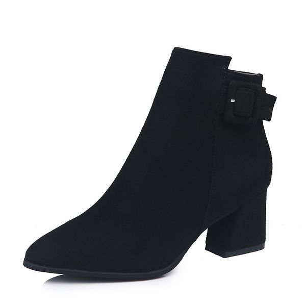 fashion women boots flock high heels ankle boots female zipper square heels autumn rubber botines shoes botines mujer plus size, Black
fashion women boots flock high heels ankle boots female zipper square heels autumn rubber botines shoes botines mujer plus size, Black