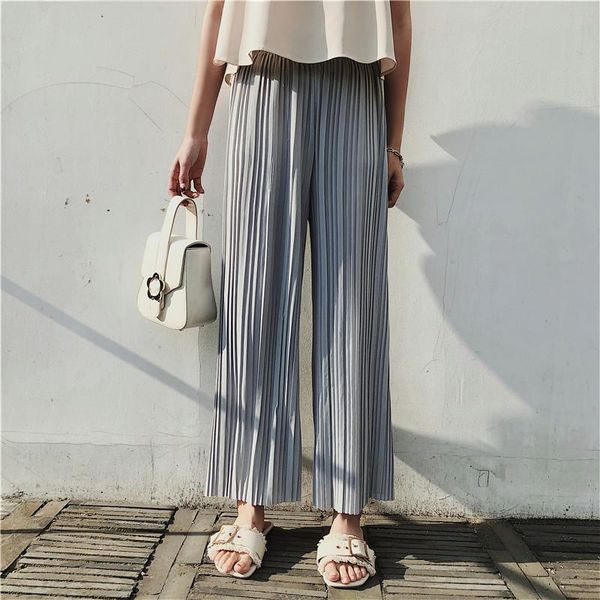 women's pants & capris h.sa 2021 women summer wide leg pleated chiffon trousers pink blue leggings korean fashion wide-pants, Black;white
women's pants & capris h.sa 2021 women summer wide leg pleated chiffon trousers pink blue leggings korean fashion wide-pants, Black;white