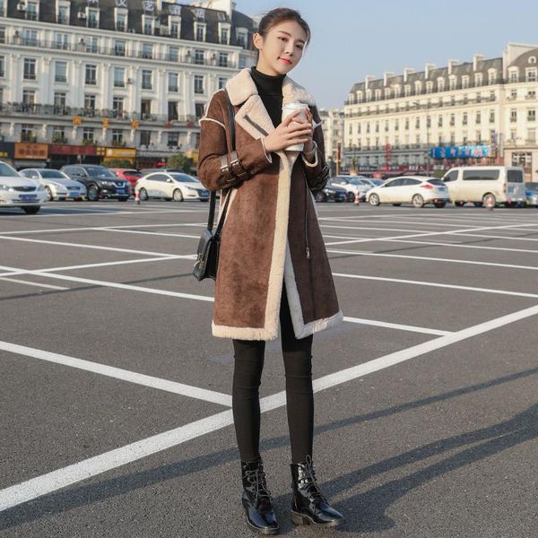 women's fur & faux women 2021 autumn winter fashion jacket female thick warm lamb leather jackets ladies artificial casual coat d371, Black
women's fur & faux women 2021 autumn winter fashion jacket female thick warm lamb leather jackets ladies artificial casual coat d371, Black