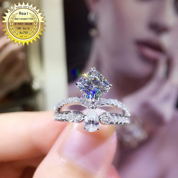 cluster rings 100%18k goldr ring 1.5ct d vvs moissanite engagement&wedding jewellery with certificate 0011, Golden;silver
cluster rings 100%18k goldr ring 1.5ct d vvs moissanite engagement&wedding jewellery with certificate 0011, Golden;silver