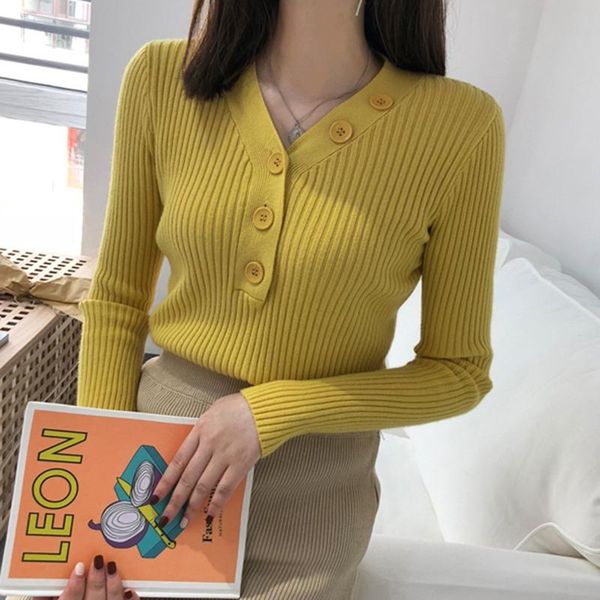 women's sweaters women fashion casual button v-neck sweater solid winter autumn shirt long sleeve single breasted slim fit pullovers, White;black
women's sweaters women fashion casual button v-neck sweater solid winter autumn shirt long sleeve single breasted slim fit pullovers, White;black