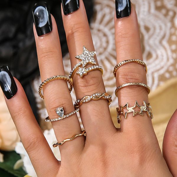 s2561 fashion jewelry vintage knuckle ring set rhinstone geomtric five piont star rings sets 8pcs/set, Silver
s2561 fashion jewelry vintage knuckle ring set rhinstone geomtric five piont star rings sets 8pcs/set, Silver