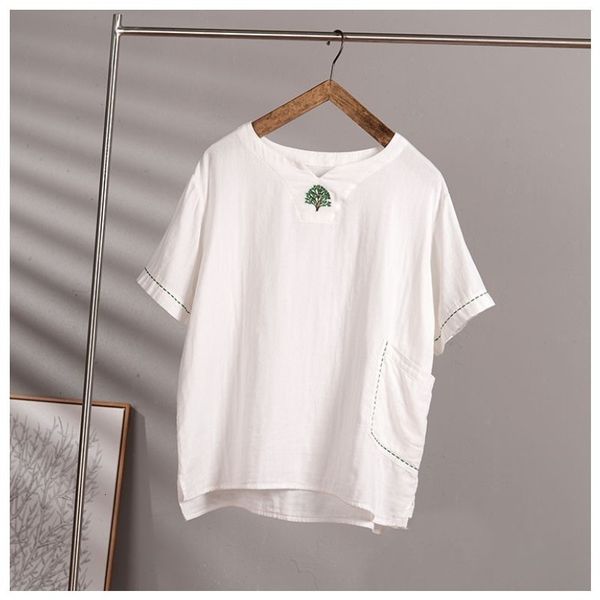 women's blouses & shirts green tree embroidery cotton yarn white short sleeve shirt female vintage 5olx 
women's blouses & shirts green tree embroidery cotton yarn white short sleeve shirt female vintage 5olx